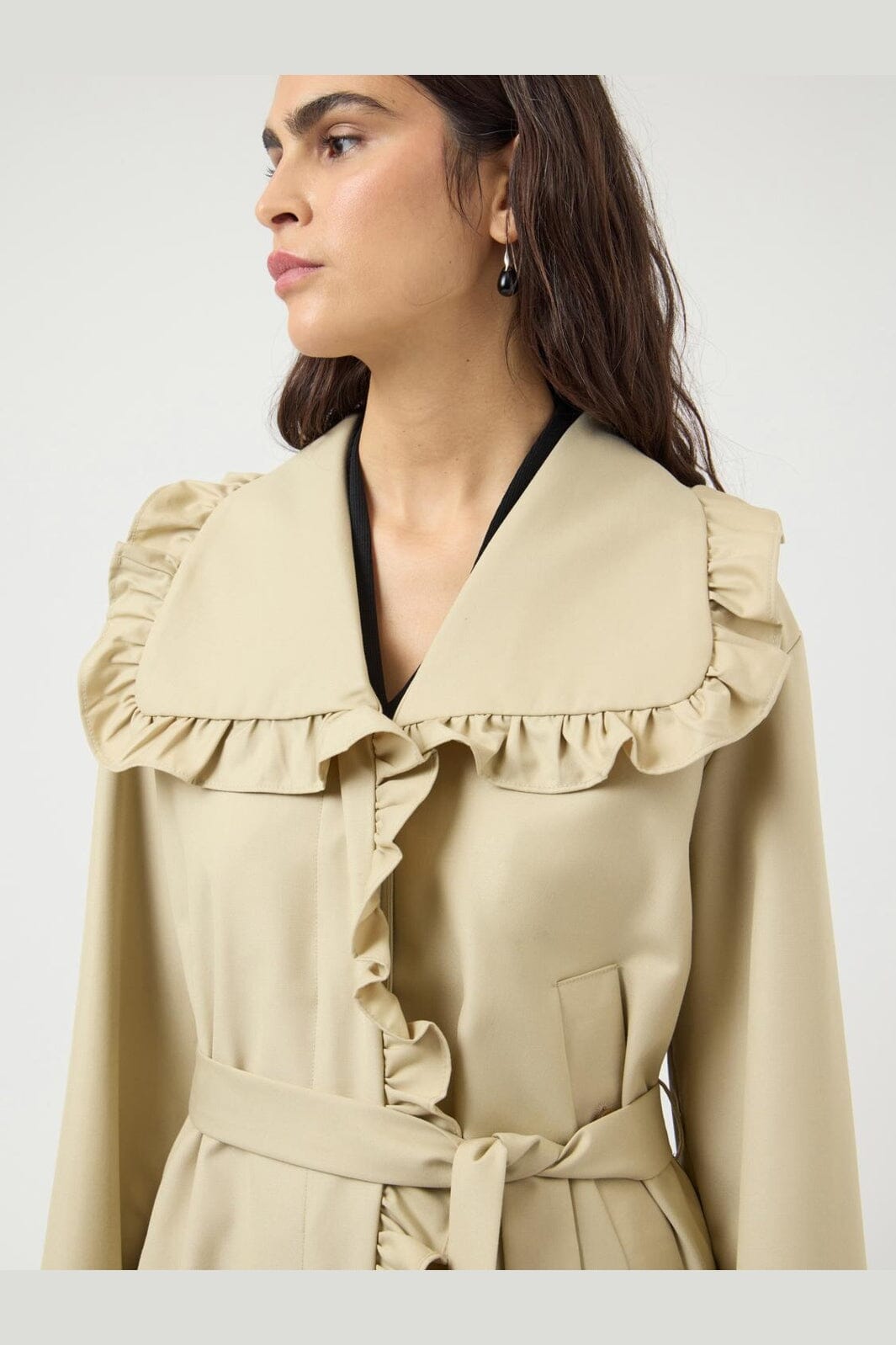 YAS - Yaselsana Ls Long Trenchcoat - 5104375 Travertine