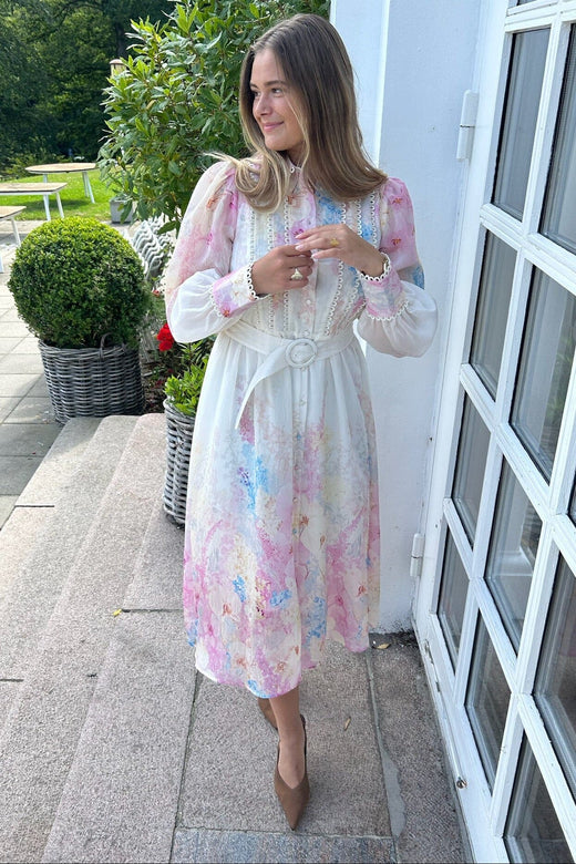 YAS - Yasflorence Ls Long Dress - 4965240 Pristine Florence Aop Kjoler 