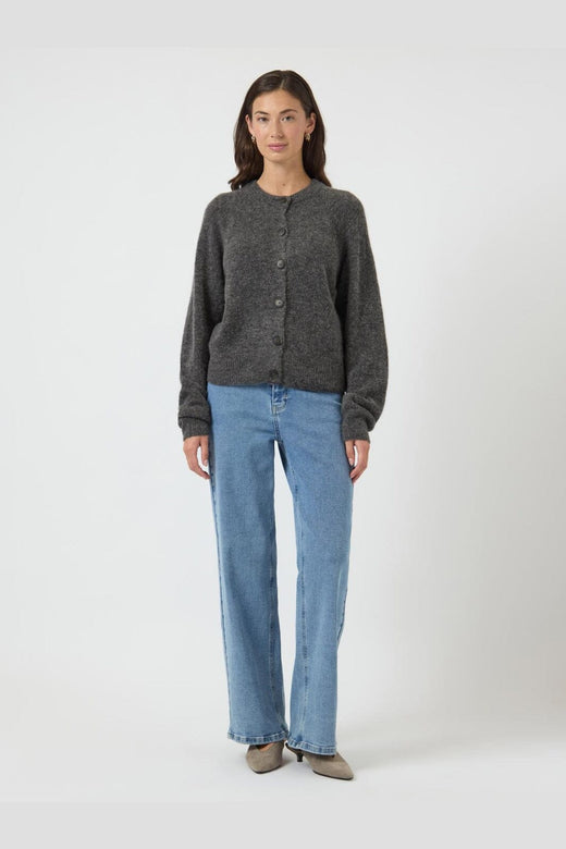 YAS - Yasjohi Ls Wool Blend Cardigan - 4972530 Medium Grey Melange