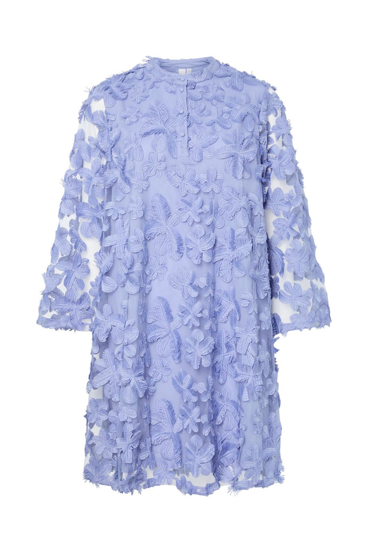 Ennakkotilaus - Y.A.S - Yaskarly 7/8 Short Dress - 4920193 Blue Heron
