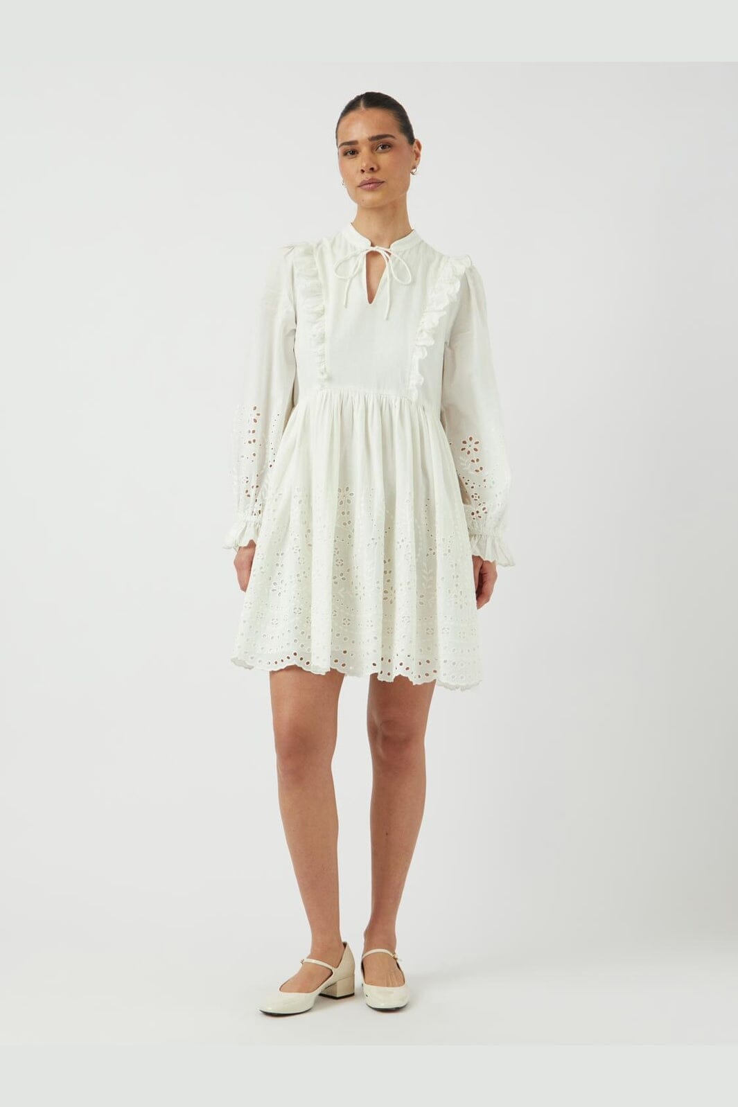 YAS - Yasluma Ls Dress - 4659224 Star White