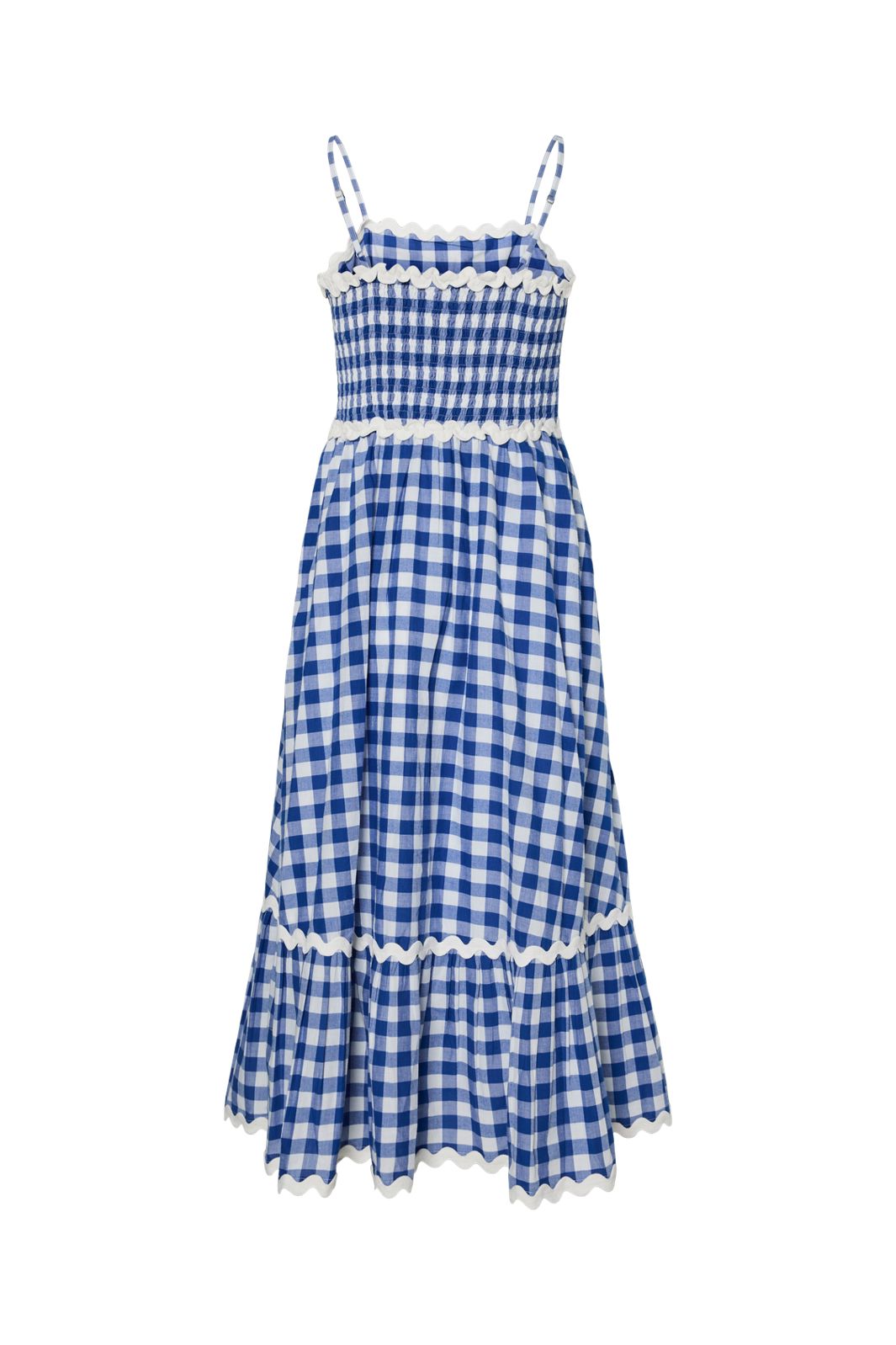 Ennakkotilaus - Y.A.S - Yaslura Strap Long Dress - 4923296 Star White Blue Checks