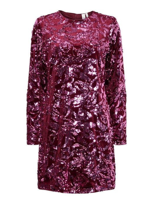 Y.A.S - Yasrococo Sl Sequin Dress - 4845831 Port Royale W Sequins Kjoler 