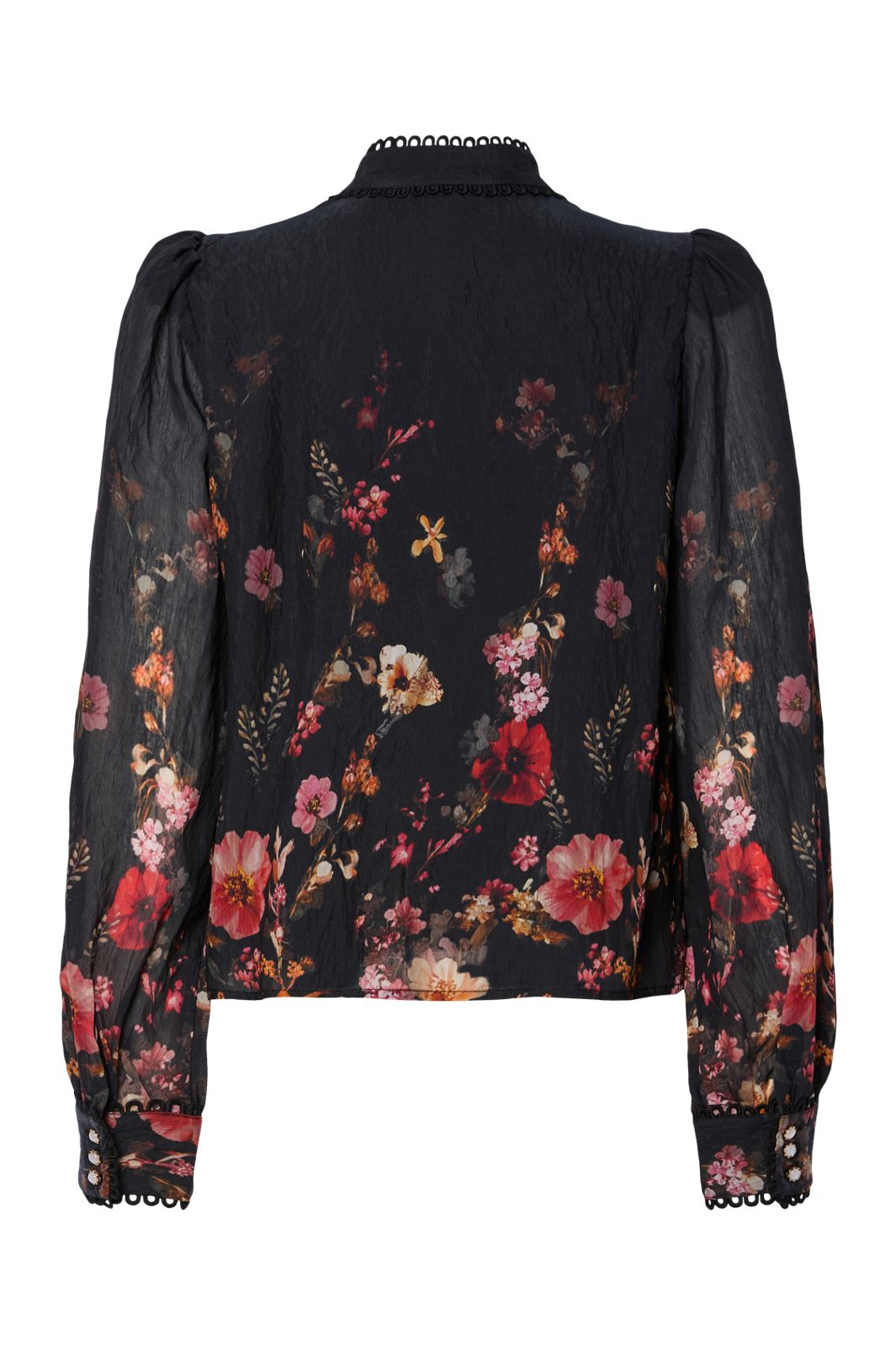 YAS - Yasromantica Ls Shirt - 4850512 Black Romantica Aop