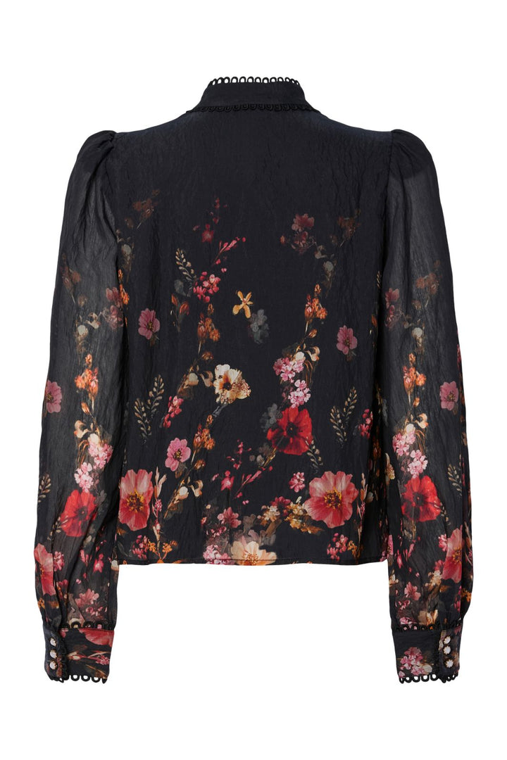 YAS - Yasromantica Ls Shirt - 4850512 Black Romantica Aop