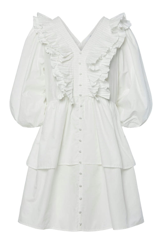 Y.A.S - Yasruna 3/4 Ruffle Dress - 4881765 Star White