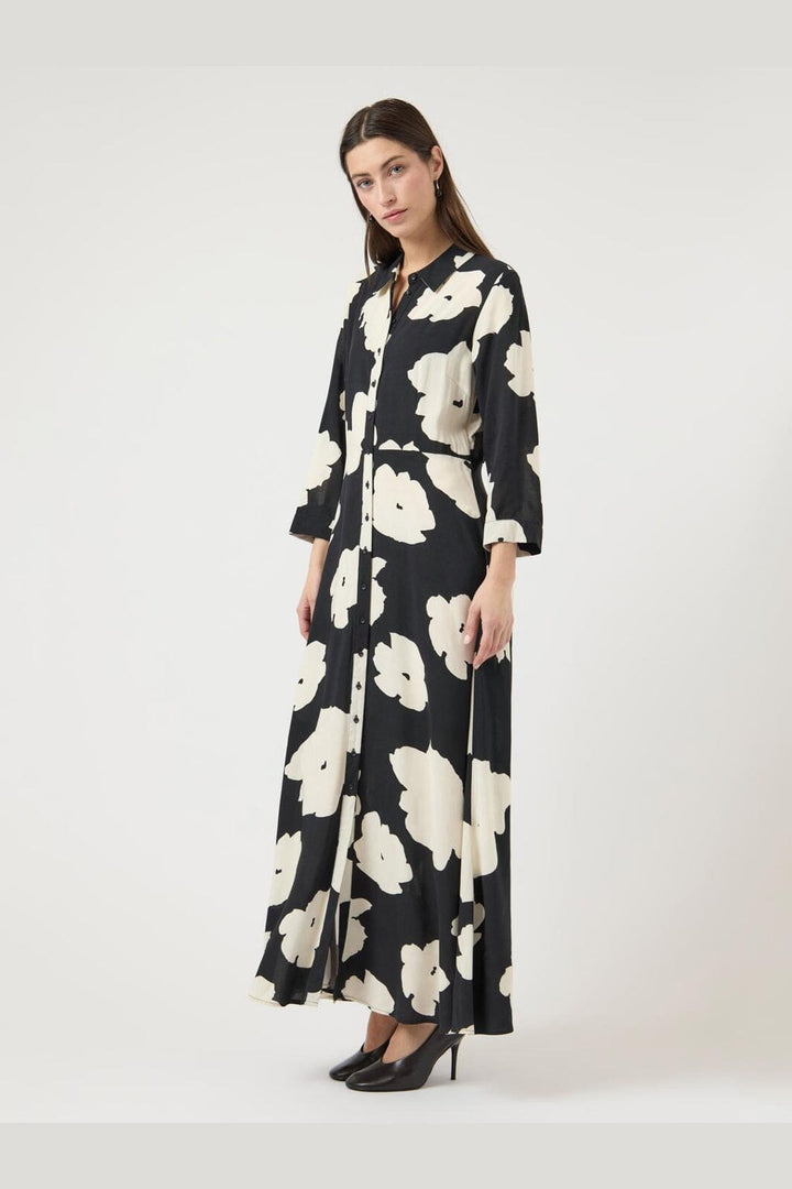 YAS - Yassavanna Long Shirt Dress - 4630883 Black Mille
