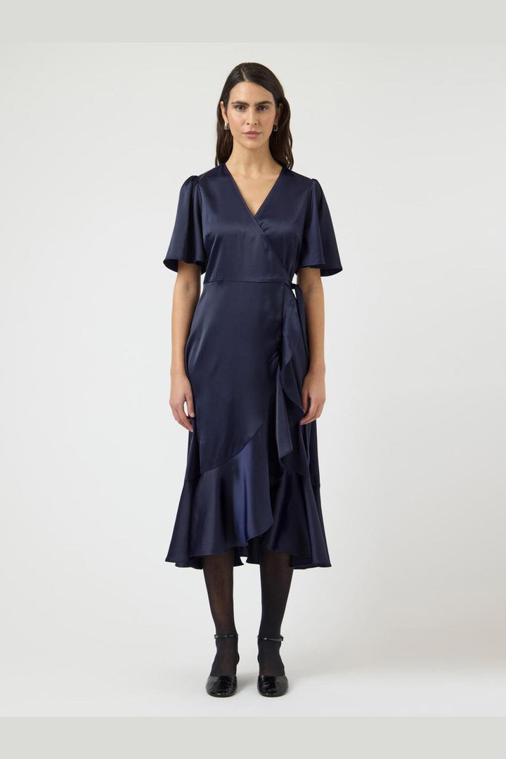 YAS - Yasthea 2/4 Midi Wrap Dress - 4200317 Evening Blue