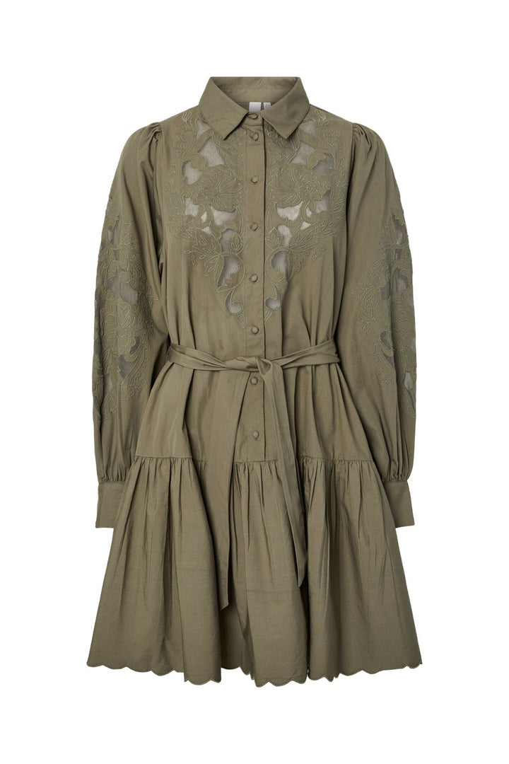 YAS - Yaswillo Ls Shirt Dress - 5005079 Dusty Olive