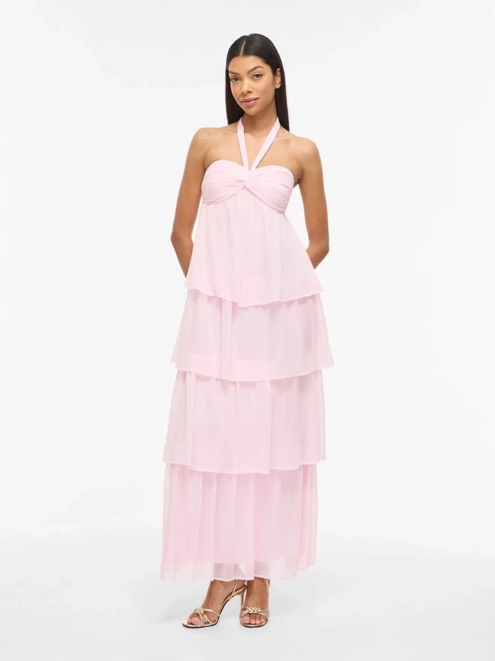 Vila - Vilea Halterneck Layered Dress/Dc/Ka - 5005144 Cherry Blossom